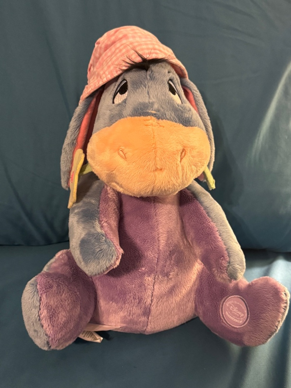 Disney Eeyore Plush Winnie the Pooh Medium Stuffed Animal with Pink Hat and Bow